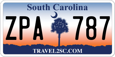 SC license plate ZPA787