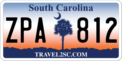 SC license plate ZPA812