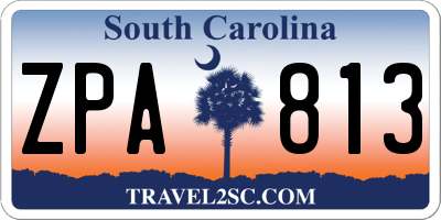 SC license plate ZPA813