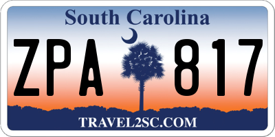 SC license plate ZPA817