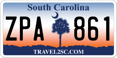 SC license plate ZPA861