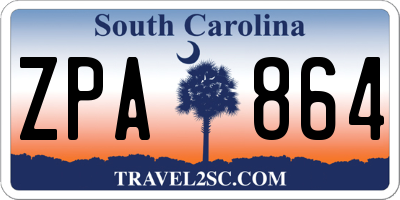 SC license plate ZPA864
