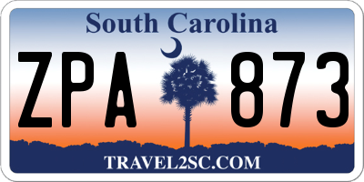SC license plate ZPA873