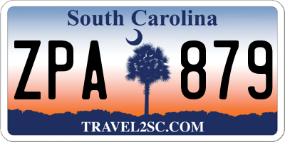 SC license plate ZPA879