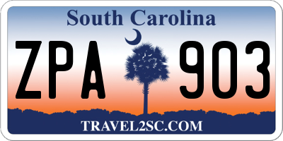 SC license plate ZPA903
