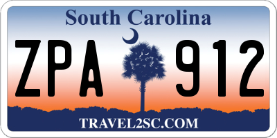 SC license plate ZPA912