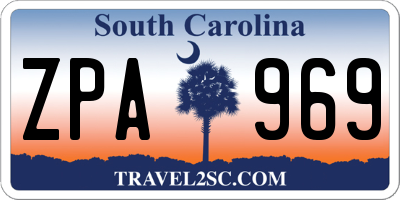 SC license plate ZPA969