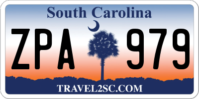 SC license plate ZPA979