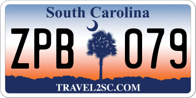 SC license plate ZPB079