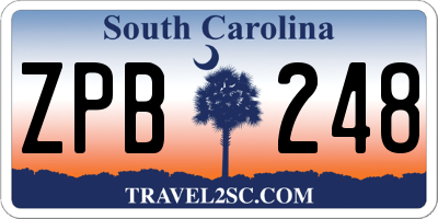 SC license plate ZPB248