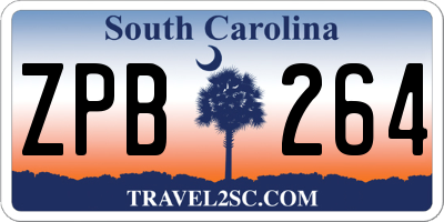 SC license plate ZPB264