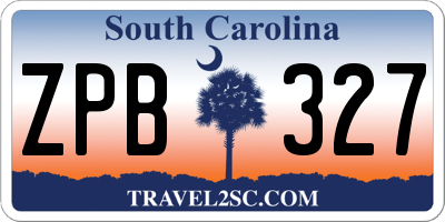 SC license plate ZPB327