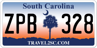 SC license plate ZPB328