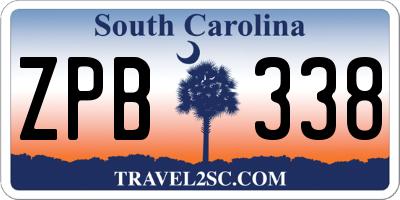 SC license plate ZPB338