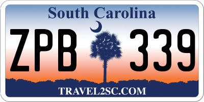 SC license plate ZPB339