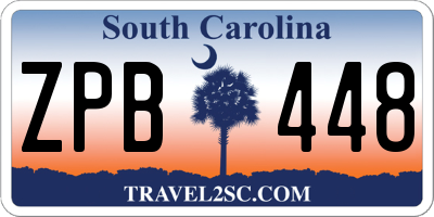 SC license plate ZPB448