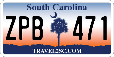 SC license plate ZPB471
