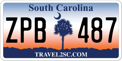 SC license plate ZPB487