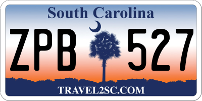 SC license plate ZPB527