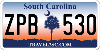 SC license plate ZPB530