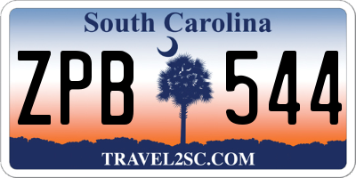 SC license plate ZPB544