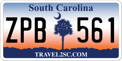 SC license plate ZPB561