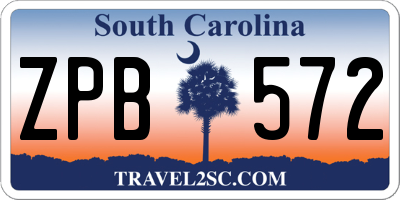 SC license plate ZPB572