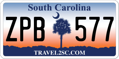 SC license plate ZPB577