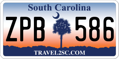 SC license plate ZPB586