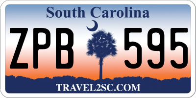 SC license plate ZPB595