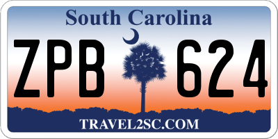 SC license plate ZPB624