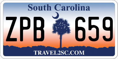 SC license plate ZPB659
