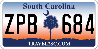 SC license plate ZPB684
