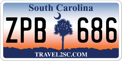 SC license plate ZPB686
