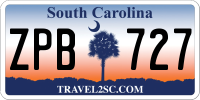 SC license plate ZPB727