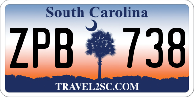 SC license plate ZPB738