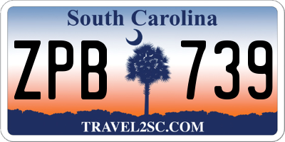 SC license plate ZPB739