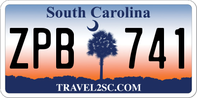 SC license plate ZPB741