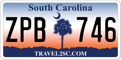 SC license plate ZPB746