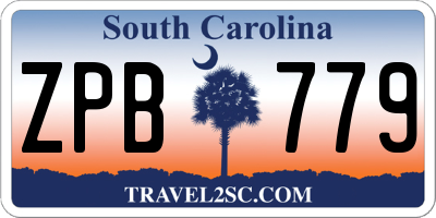 SC license plate ZPB779