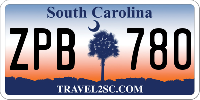 SC license plate ZPB780