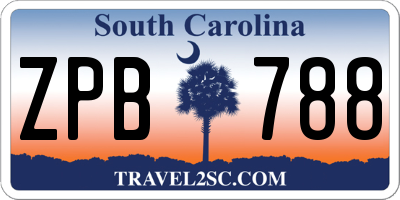 SC license plate ZPB788
