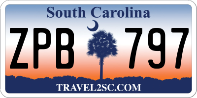 SC license plate ZPB797