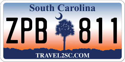 SC license plate ZPB811
