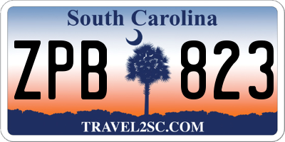 SC license plate ZPB823