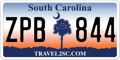 SC license plate ZPB844
