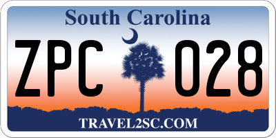SC license plate ZPC028