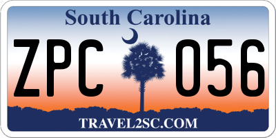 SC license plate ZPC056