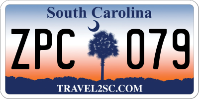 SC license plate ZPC079