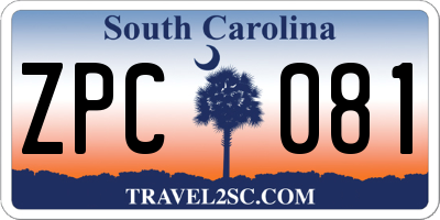 SC license plate ZPC081